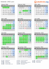 Kalender 1962 mit Ferien und Feiertagen Lyon
