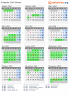 Kalender 1962 mit Ferien und Feiertagen Rouen