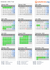 Kalender 1962 mit Ferien und Feiertagen Tirol