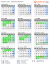 Kalender 1963 mit Ferien und Feiertagen Schleswig-Holstein