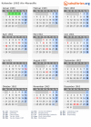 Kalender 1963 mit Ferien und Feiertagen Aix-Marseille