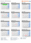 Kalender 1963 mit Ferien und Feiertagen Bordeaux