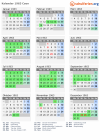 Kalender 1963 mit Ferien und Feiertagen Caen