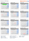 Kalender 1963 mit Ferien und Feiertagen Dijon
