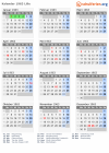 Kalender 1963 mit Ferien und Feiertagen Lille