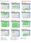 Kalender 1964 mit Ferien und Feiertagen Caen