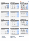 Kalender 1964 mit Ferien und Feiertagen Nancy-Metz
