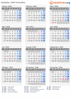 Kalender 1964 mit Ferien und Feiertagen Versailles