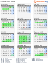 Kalender 1965 mit Ferien und Feiertagen Bayern