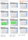 Kalender 1965 mit Ferien und Feiertagen Berlin