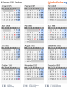 Kalender 1965 mit Ferien und Feiertagen Sachsen