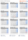 Kalender 1965 mit Ferien und Feiertagen Thüringen