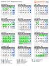 Kalender 1965 mit Ferien und Feiertagen Niederösterreich