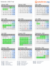 Kalender 1965 mit Ferien und Feiertagen Tirol