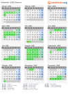 Kalender 1966 mit Ferien und Feiertagen Bayern
