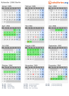 Kalender 1966 mit Ferien und Feiertagen Berlin