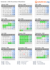 Kalender 1966 mit Ferien und Feiertagen Nordrhein-Westfalen