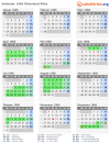 Kalender 1966 mit Ferien und Feiertagen Rheinland-Pfalz