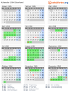 Kalender 1966 mit Ferien und Feiertagen Saarland