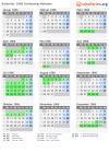 Kalender 1966 mit Ferien und Feiertagen Schleswig-Holstein