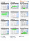 Kalender 1966 mit Ferien und Feiertagen Aix-Marseille