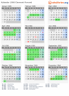 Kalender 1966 mit Ferien und Feiertagen Clermont-Ferrand
