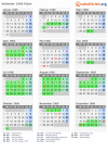 Kalender 1966 mit Ferien und Feiertagen Dijon