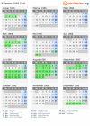 Kalender 1966 mit Ferien und Feiertagen Tirol
