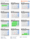 Kalender 1967 mit Ferien und Feiertagen Berlin