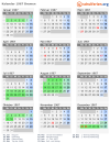 Kalender 1967 mit Ferien und Feiertagen Bremen