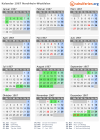 Kalender 1967 mit Ferien und Feiertagen Nordrhein-Westfalen