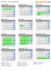 Kalender 1967 mit Ferien und Feiertagen Burgenland