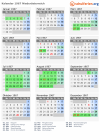 Kalender 1967 mit Ferien und Feiertagen Niederösterreich