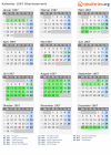 Kalender 1967 mit Ferien und Feiertagen Oberösterreich