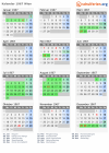 Kalender 1967 mit Ferien und Feiertagen Wien