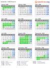 Kalender 1968 mit Ferien und Feiertagen Bayern