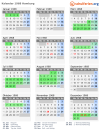 Kalender 1968 mit Ferien und Feiertagen Hamburg