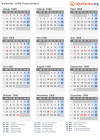 Kalender 1968 mit Ferien und Feiertagen Deutschland