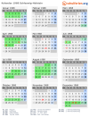 Kalender 1968 mit Ferien und Feiertagen Schleswig-Holstein
