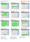 Kalender 1968 mit Ferien und Feiertagen Lyon