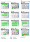 Kalender 1968 mit Ferien und Feiertagen Montpellier
