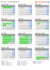 Kalender 1968 mit Ferien und Feiertagen Burgenland
