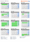 Kalender 1968 mit Ferien und Feiertagen Tirol