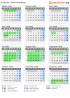 Kalender 1968 mit Ferien und Feiertagen Vorarlberg