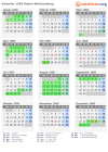 Kalender 1969 mit Ferien und Feiertagen Baden-Württemberg