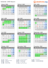 Kalender 1969 mit Ferien und Feiertagen Bayern