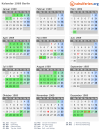 Kalender 1969 mit Ferien und Feiertagen Berlin