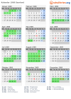 Kalender 1969 mit Ferien und Feiertagen Saarland