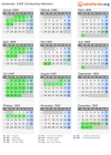Kalender 1969 mit Ferien und Feiertagen Schleswig-Holstein