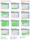 Kalender 1969 mit Ferien und Feiertagen Montpellier